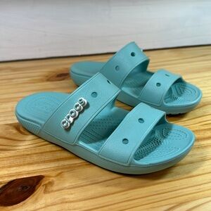 Crocs “Like New” Slide on Sandals beautiful Colorway! Must see Crocs!
